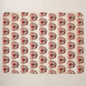 Couverture Sherpa "Rosy Valentine Dreams" (Devant (Horizontal))