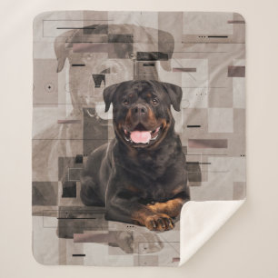 Couverture Sherpa Rottweiler - art numérique de Metzgerhund