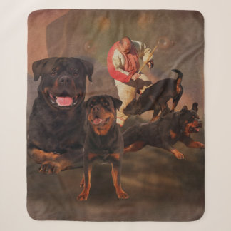 Couverture Sherpa Rottweiler - art numérique de Metzgerhund
