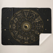 Couverture Sherpa Roue du symbole Zodiac (Devant (Horizontal))