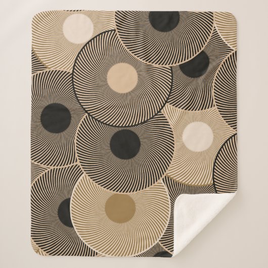 Couverture Sherpa Roues Arc Noir Or : Abstraites (Devant)