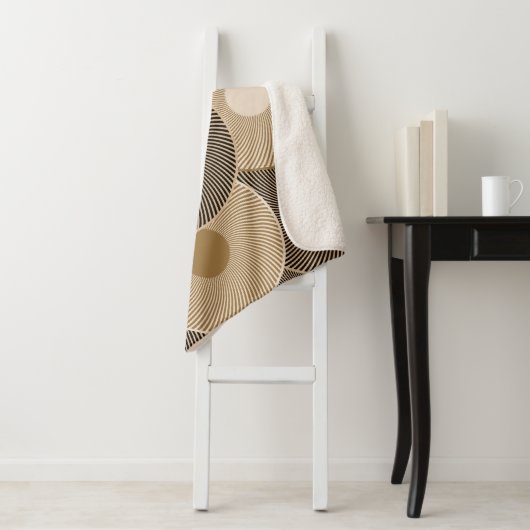 Couverture Sherpa Roues Arc Noir Or : Abstraites (En situation)