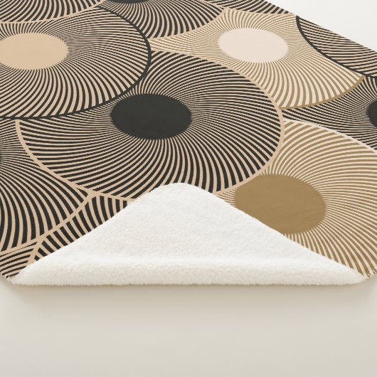 Couverture Sherpa Roues Arc Noir Or : Abstraites (3/4)