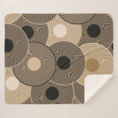 Couverture Sherpa Roues Arc Noir Or : Abstraites (Devant (Horizontal))