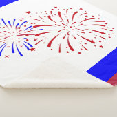 Couverture Sherpa Rouge, blanc et bleu (3/4)