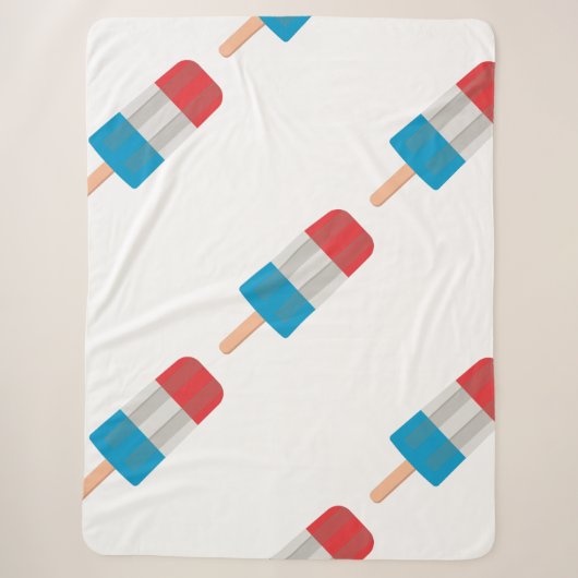 Couverture Sherpa rouge blanc pâle (Devant)
