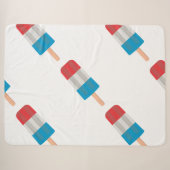 Couverture Sherpa rouge blanc pâle (Devant (Horizontal))