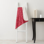 Couverture Sherpa Rouge Brique Paillettes (En situation)