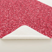 Couverture Sherpa Rouge Brique Paillettes (3/4)