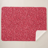 Couverture Sherpa Rouge Brique Paillettes (Devant (Horizontal))
