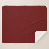 Couverture Sherpa Rouge de Noël, rouge solide, rouge profond, rouge (Devant (Horizontal))