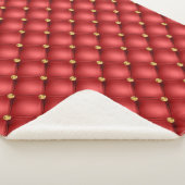 Couverture Sherpa Rouge Diamant Tufé Sherpa Blanket (3/4)