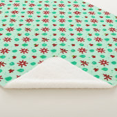 Couverture Sherpa Rouge et Vert Vintage (3/4)