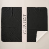 Couverture Sherpa Rouge Légèrement Rose Clair Rayure & Texte Éditabl (Devant (Horizontal))