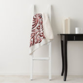 Couverture Sherpa Rouge Peacock Personnalisé Sherpa Blanket (En situation)