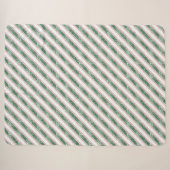 Couverture Sherpa Rouge rosé vert rayures scintillantes (Devant (Horizontal))