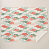 Couverture Sherpa Rouge Vert Crème Menthe Blanche Noël (Devant (Horizontal))