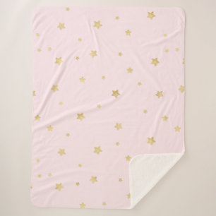 Couverture Sherpa Rougissent les étoiles roses d'or