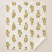 Couverture Sherpa Royal Gold Palm & Crown Pattern Custom Sherpa Baby (Devant)