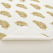 Couverture Sherpa Royal Gold Palm & Crown Pattern Custom Sherpa Baby (3/4)