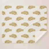 Couverture Sherpa Royal Gold Palm & Crown Pattern Custom Sherpa Baby (Devant (Horizontal))