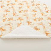 Couverture Sherpa Rubans Orange Pêche (3/4)