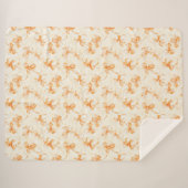 Couverture Sherpa Rubans Orange Pêche (Devant (Horizontal))