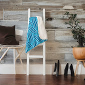 Couverture Sherpa Rubans Turquoise Turquoise et Blue Swirled