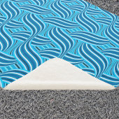 Couverture Sherpa Rubans Turquoise Turquoise et Blue Swirled