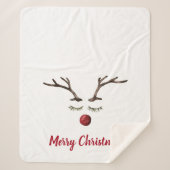Couverture Sherpa Rudolph Red Nose Reindeer Sherpa Blanket (Devant)