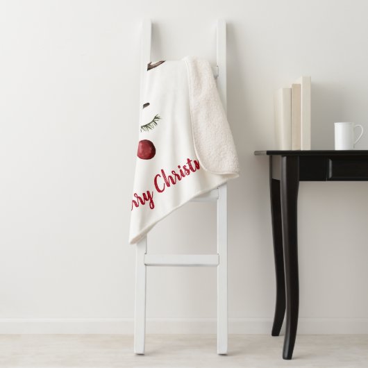 Couverture Sherpa Rudolph Red Nose Reindeer Sherpa Blanket (En situation)