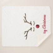 Couverture Sherpa Rudolph Red Nose Reindeer Sherpa Blanket (Devant (Horizontal))