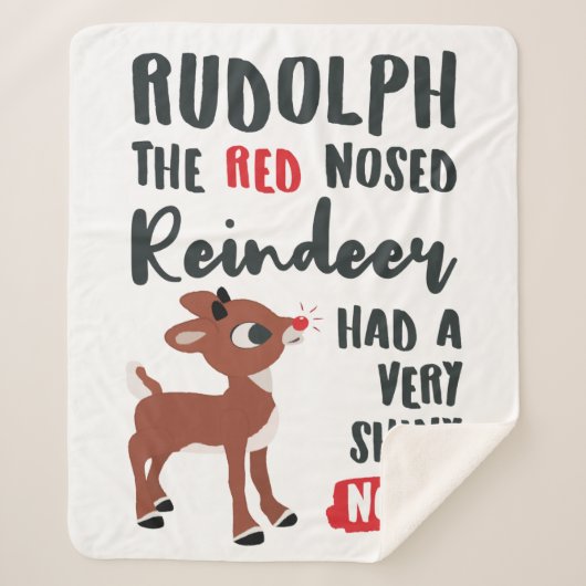 Couverture Sherpa Rudolph Reindeer classique (Devant)