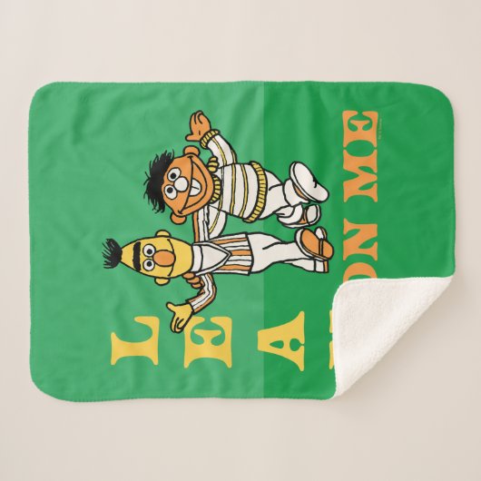 Couverture Sherpa Rue Sésame | Bert & Ernie Lean sur moi (Devant (Horizontal))