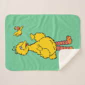 Couverture Sherpa Rue Sésame | Big Bird & Little Bird (Devant (Horizontal))