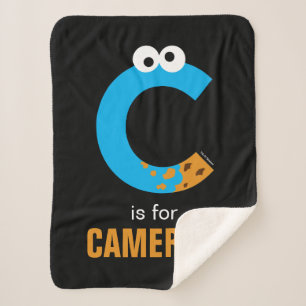 Couverture Sherpa Rue Sésame   C est pour Cookie Monster
