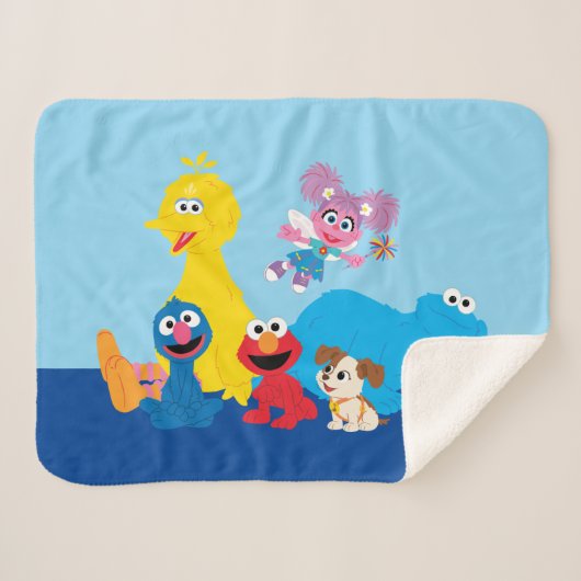Couverture Sherpa Rue Sésame | Coloré Sesame Street Pals (Devant (Horizontal))