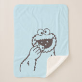 Couverture Sherpa Rue Sésame | Cookie Monster (Devant)