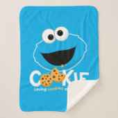 Couverture Sherpa Rue Sésame | Cookie Monster Lookies (Devant)
