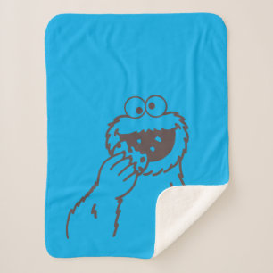 Couverture Sherpa Rue Sésame Cookies Monster Bright