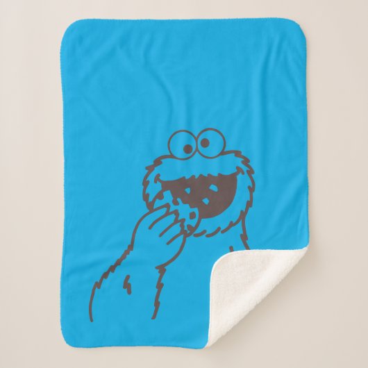 Couverture Sherpa Rue Sésame | Cookies Monster Bright (Devant)