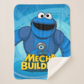 Couverture Sherpa Rue Sésame | Méca Builders Cookie In Action (Devant)