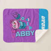 Couverture Sherpa Rue Sésame | Mécaniciens Abby | Ajouter un nom (Devant (Horizontal))