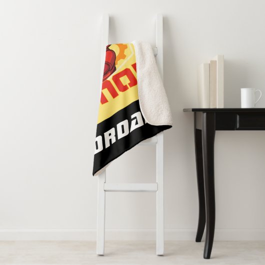 Couverture Sherpa Rue Sésame | Mécaniciens Elmo | Ajouter un nom (En situation)