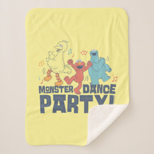 Couverture Sherpa Rue Sésame   Monster Dance Party