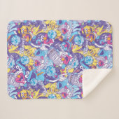 Couverture Sherpa Rue Sésame | Motif de danse Super (Devant (Horizontal))