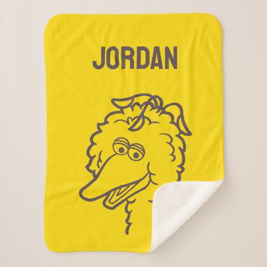 Couverture Sherpa Rue Sésame | Oiseau brillant (Devant)