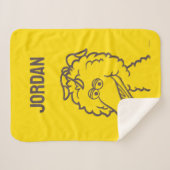 Couverture Sherpa Rue Sésame | Oiseau brillant (Devant (Horizontal))