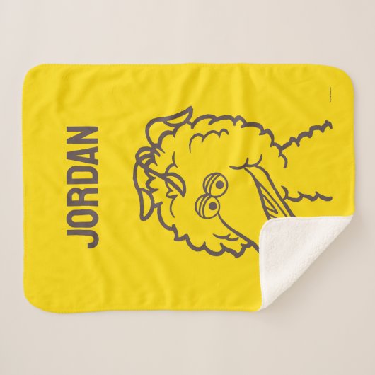 Couverture Sherpa Rue Sésame | Oiseau brillant (Devant (Horizontal))