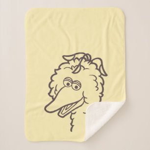 Couverture Sherpa Rue Sésame Oiseau brillant